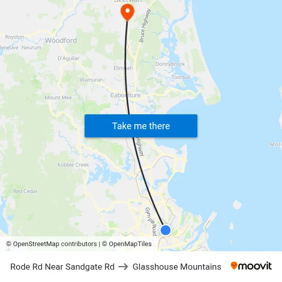 Rode Rd Near Sandgate Rd to Glasshouse Mountains map