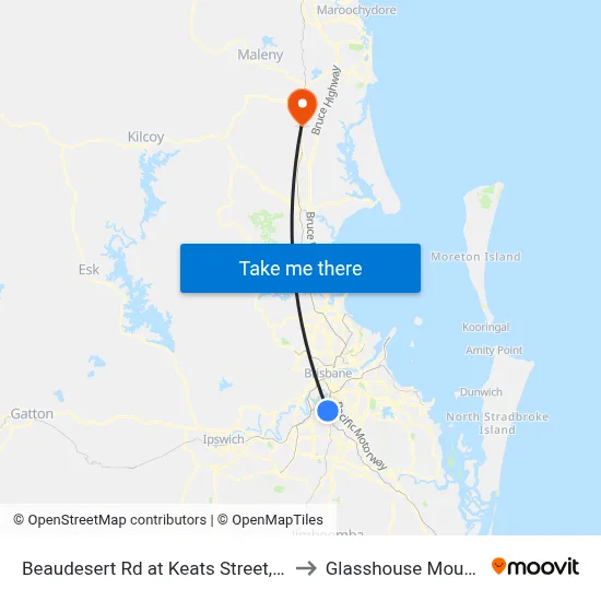 Beaudesert Rd at Keats Street, Stop 35 to Glasshouse Mountains map