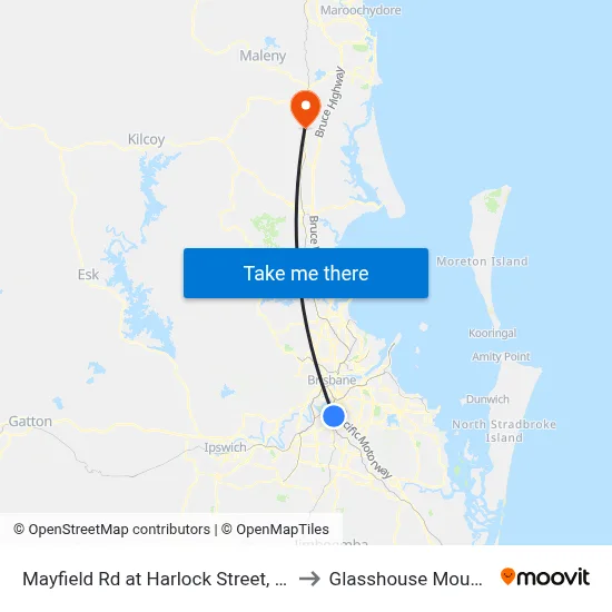 Mayfield Rd at Harlock Street, Stop 31 to Glasshouse Mountains map