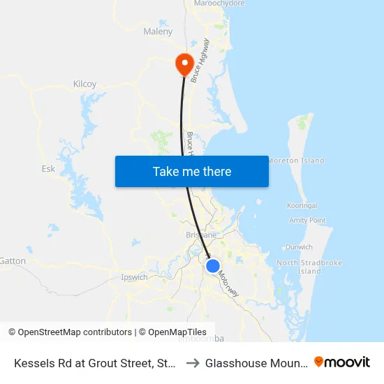 Kessels Rd at Grout Street, Stop 2/58 to Glasshouse Mountains map