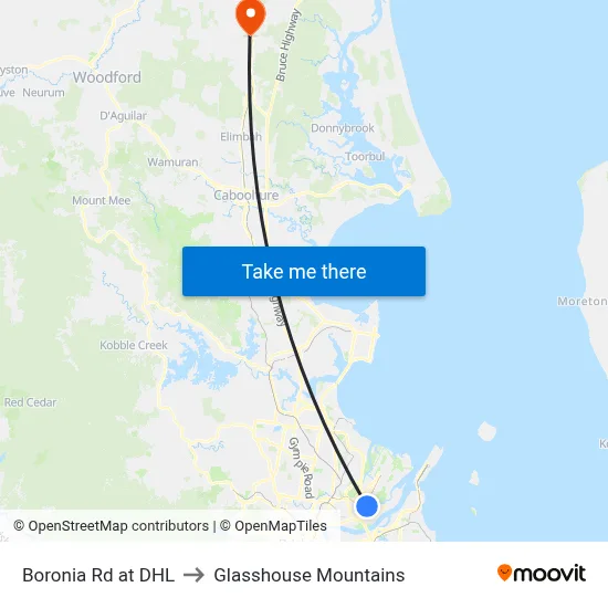 Boronia Rd at DHL to Glasshouse Mountains map