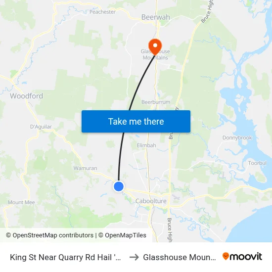 King St Near Quarry Rd Hail 'N' Ride to Glasshouse Mountains map