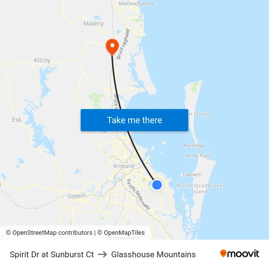 Spirit Dr at Sunburst Ct to Glasshouse Mountains map