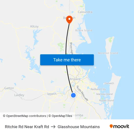 Ritchie Rd Near Kraft Rd to Glasshouse Mountains map