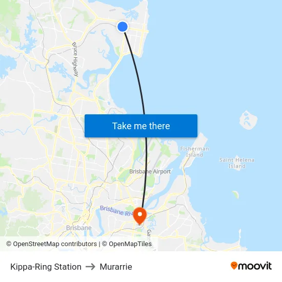 Kippa-Ring Station to Murarrie map