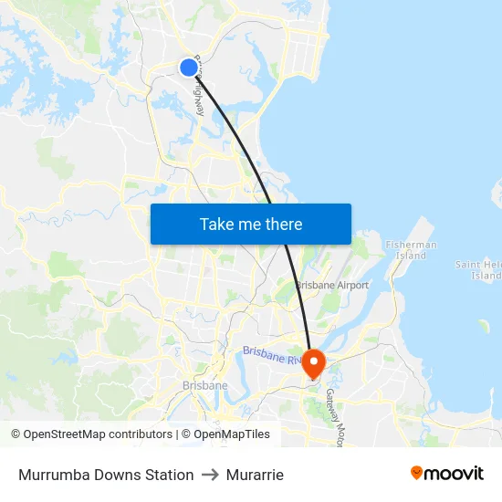 Murrumba Downs Station to Murarrie map