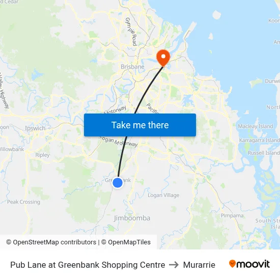 Pub Lane at Greenbank Shopping Centre to Murarrie map
