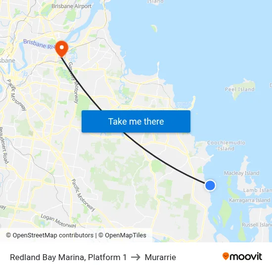 Redland Bay Marina, Platform 1 to Murarrie map