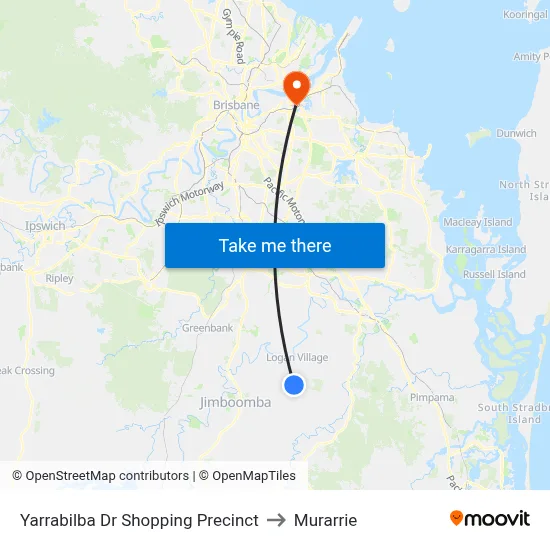Yarrabilba Dr Shopping Precinct to Murarrie map