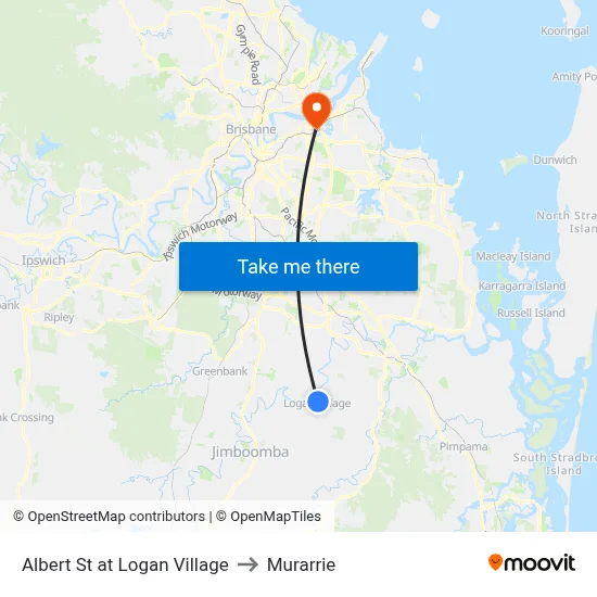 Albert St at Logan Village to Murarrie map