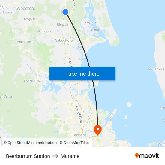 Beerburrum Station to Murarrie map