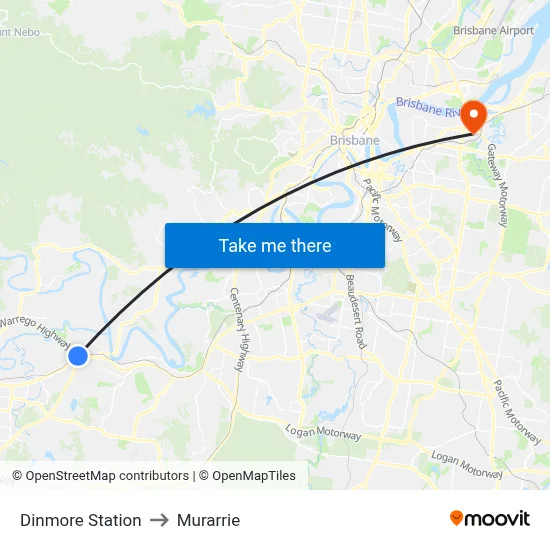Dinmore Station to Murarrie map