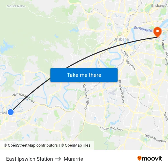 East Ipswich Station to Murarrie map