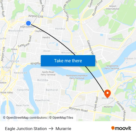 Eagle Junction Station to Murarrie map