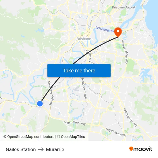Gailes Station to Murarrie map