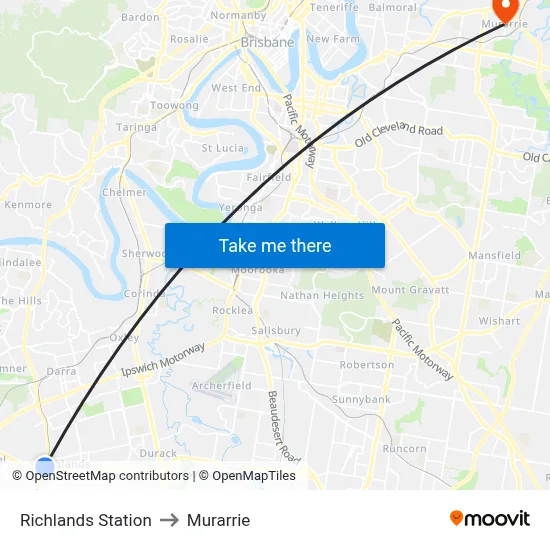 Richlands Station to Murarrie map