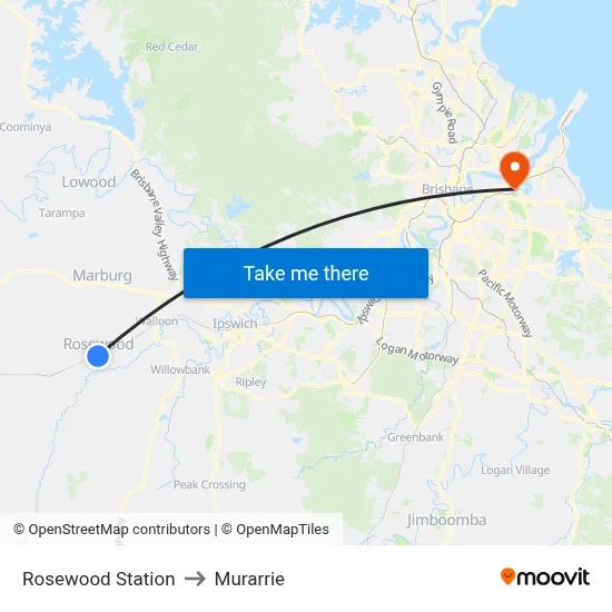 Rosewood Station to Murarrie map