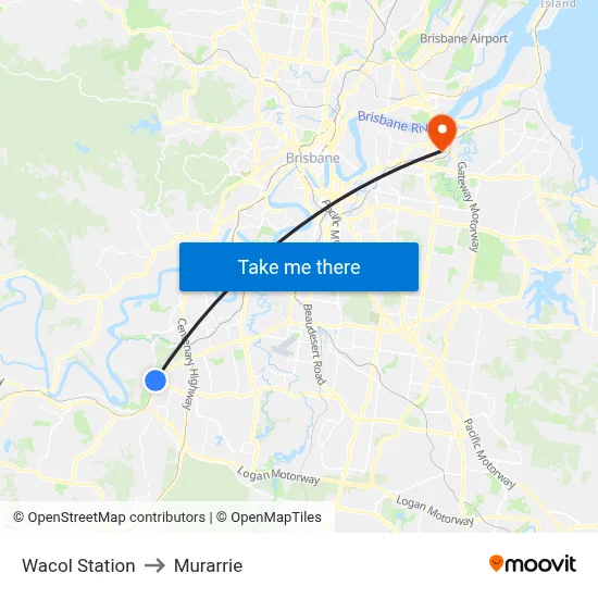 Wacol Station to Murarrie map