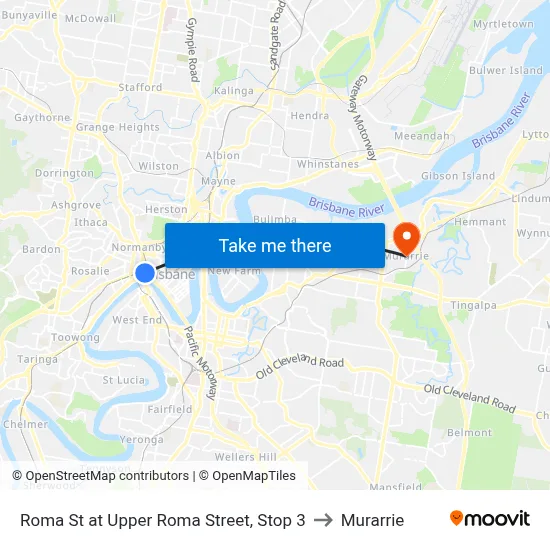 Roma St at Upper Roma Street, Stop 3 to Murarrie map