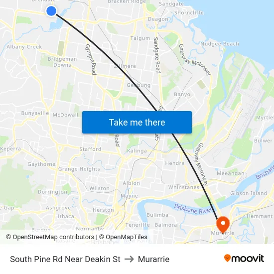 South Pine Rd Near Deakin St to Murarrie map
