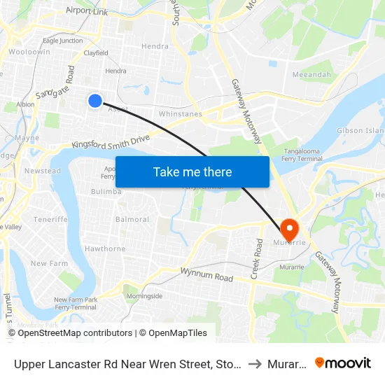 Upper Lancaster Rd Near Wren Street, Stop 25 to Murarrie map