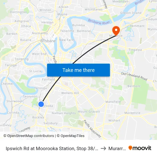 Ipswich Rd at Moorooka Station, Stop 38/39 to Murarrie map