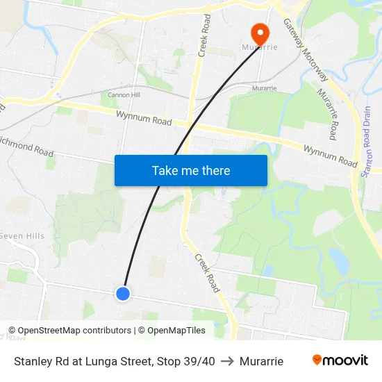 Stanley Rd at Lunga Street, Stop 39/40 to Murarrie map