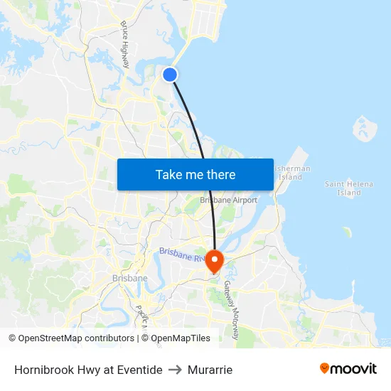 Hornibrook Hwy at Eventide to Murarrie map