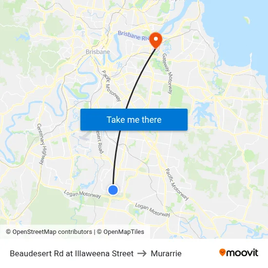 Beaudesert Rd at Illaweena Street to Murarrie map