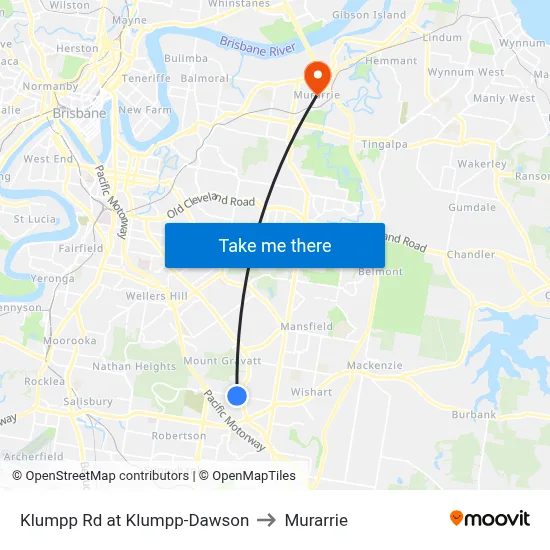 Klumpp Rd at Klumpp-Dawson to Murarrie map