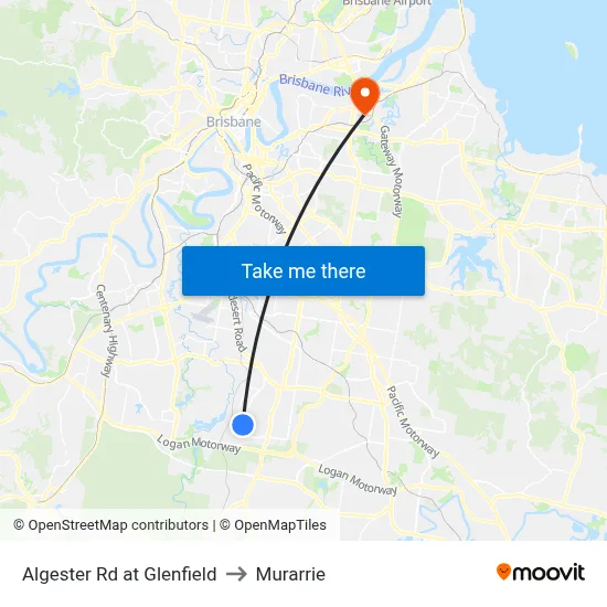 Algester Rd at Glenfield to Murarrie map