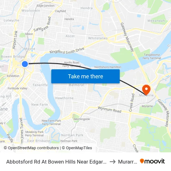Abbotsford Rd At Bowen Hills Near Edgar St to Murarrie map