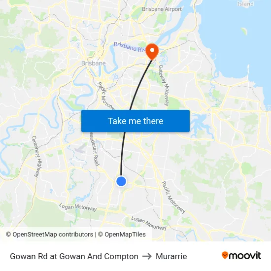 Gowan Rd at Gowan And Compton to Murarrie map