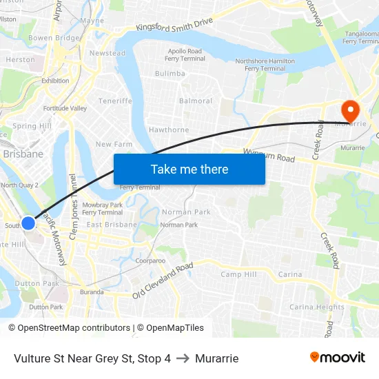 Vulture St Near Grey St, Stop 4 to Murarrie map
