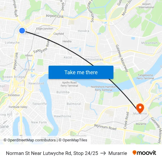 Norman St Near Lutwyche Rd, Stop 24/25 to Murarrie map