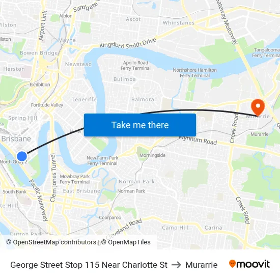 George Street Stop 115 Near Charlotte St to Murarrie map