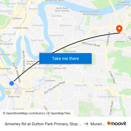 Annerley Rd at Dutton Park Primary, Stop 10 to Murarrie map
