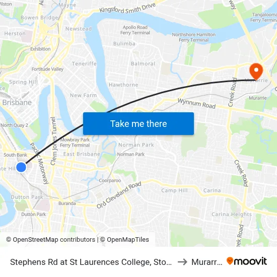 Stephens Rd at St Laurences College, Stop 7 to Murarrie map