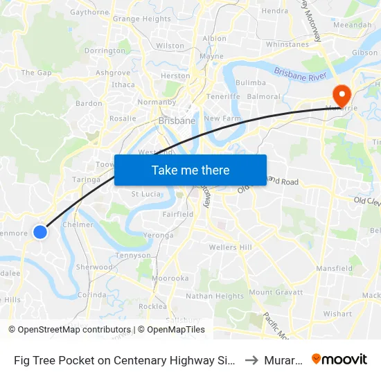 Fig Tree Pocket on Centenary Highway Siding to Murarrie map