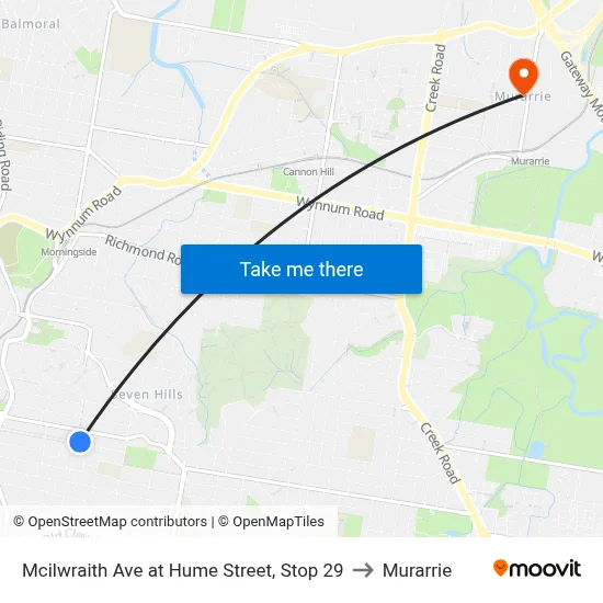 Mcilwraith Ave at Hume Street, Stop 29 to Murarrie map