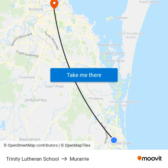 Trinity Lutheran School to Murarrie map