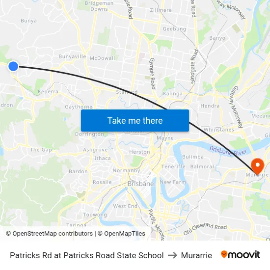 Patricks Rd at Patricks Road State School to Murarrie map