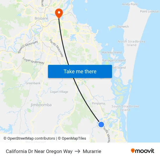 California Dr Near Oregon Way to Murarrie map