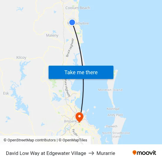 David Low Way at Edgewater Village to Murarrie map