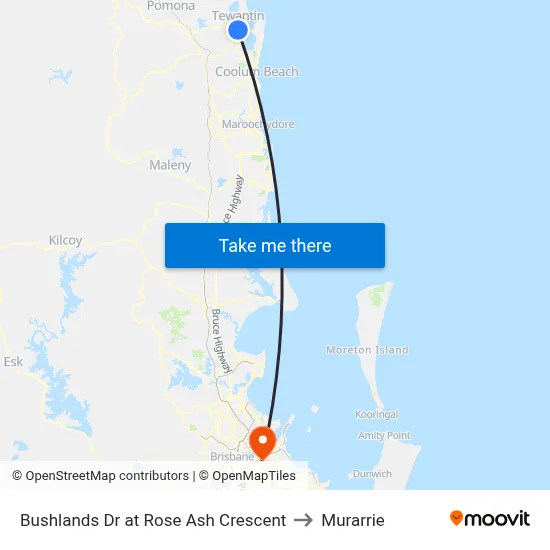 Bushlands Dr at Rose Ash Crescent to Murarrie map