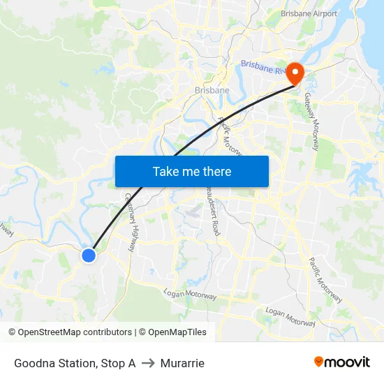 Goodna Station, Stop A to Murarrie map