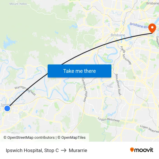 Ipswich Hospital, Stop C to Murarrie map