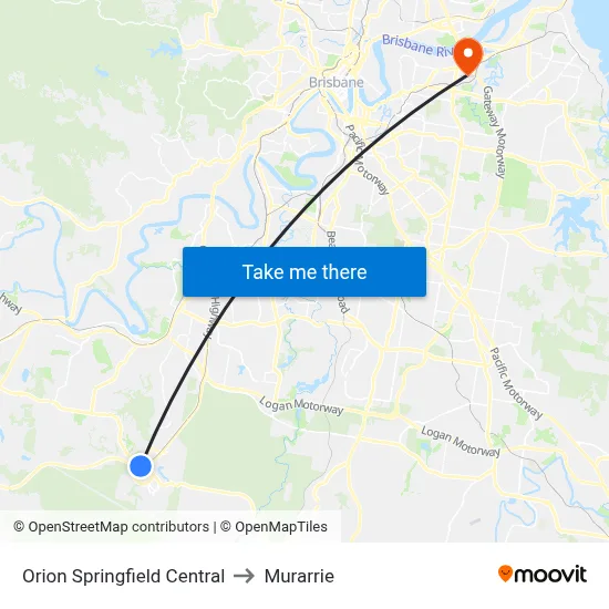 Orion Springfield Central to Murarrie map