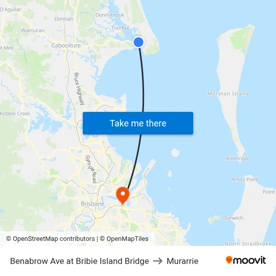 Benabrow Ave at Bribie Island Bridge to Murarrie map