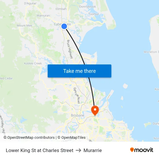 Lower King St at Charles Street to Murarrie map